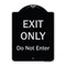 Signmission Designer Series-Exit Only Do Not Enter Black & Silver Heavy-Gauge Aluminum, 24" H, BS-1824-9845 A-DES-BS-1824-9845 - alternate 1
